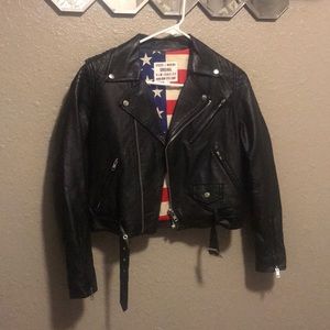 Stussy leather jacket